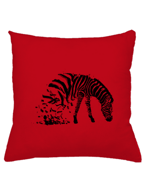 Zebrovaná láska vankúš Red