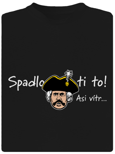 Spadlo ti to pánske športové tričko Black