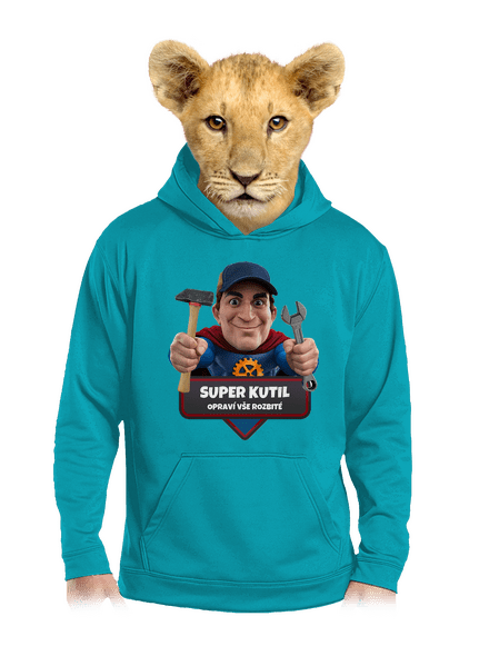 Super otec detská mikina klokanka Hawaiian Blue