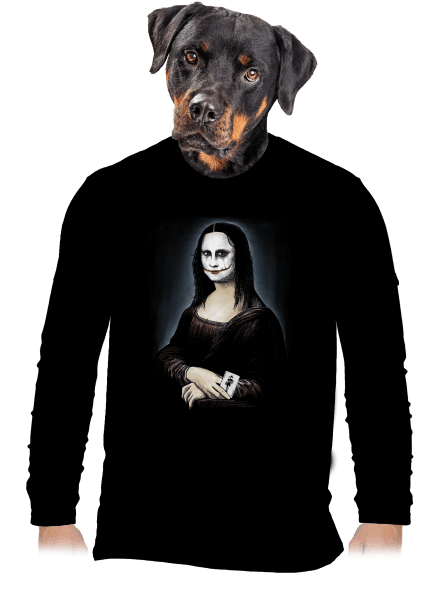 Mona Joker Lisa pánske dlhý rukáv Black
