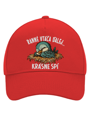 Ranné vtáča spí šiltovka baseballka Classic Red