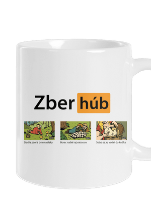 Zber húb klasický hrnček White