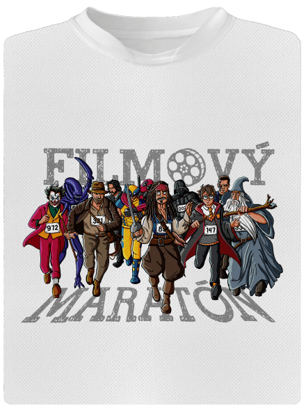 Filmový maratón pánske športové tričko White