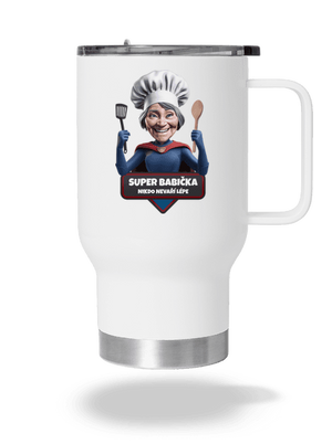 Super babička termohrnček White
