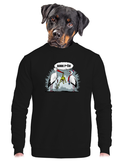 Banik p*čo! unisex mikina bez kapucne Black