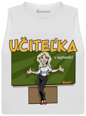 Učitel'ka v septembri dámske tielko voľné White