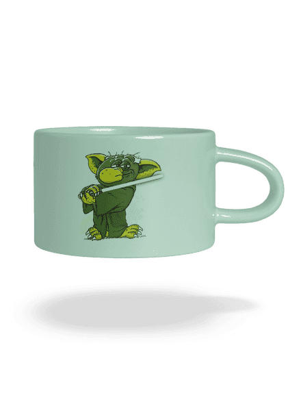 Yoda v rákosí hrnček makronka Mint Macaron