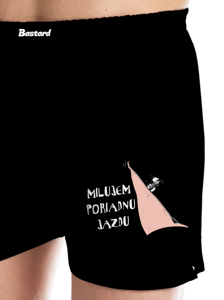 Milujem jazdu pánske trenky Black