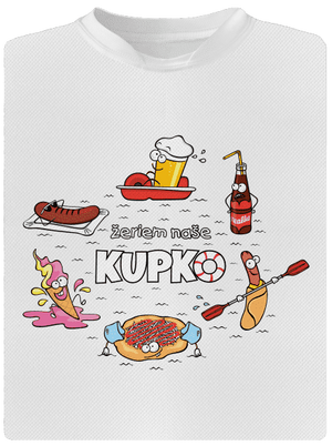 Slovenské kupko detské športové tričko White