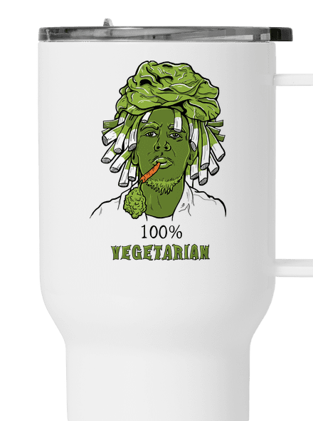 100% vegetarián termohrnček White