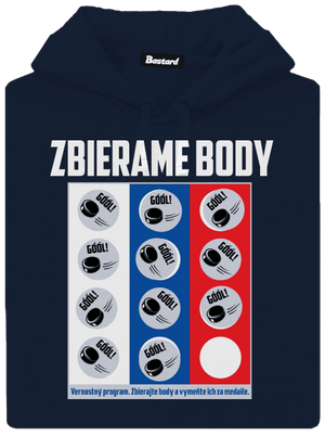 Zbierame body - hokej pánska mikina klokanka Navy