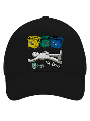 Tříděný odpad šiltovka baseballka Black