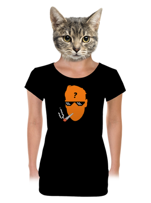 Thug life dámske tričko s lemom Black