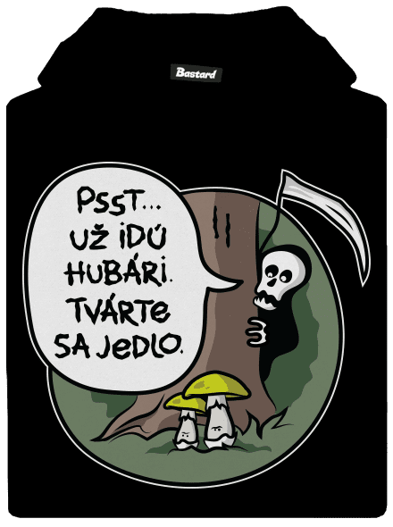 Muchotrávky zelené detská mikina klokanka Black
