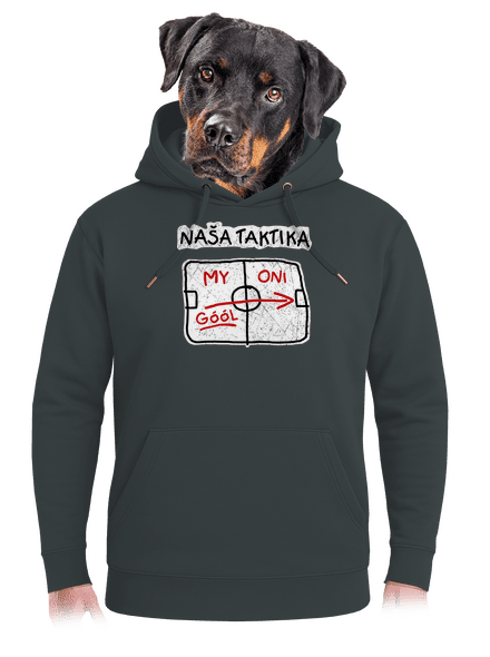 Naša taktika unisex mikina premium Charcoal