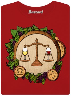 Vínny horoskop: Váha dámske tričko prémium Red Mal