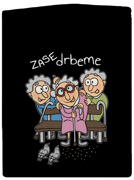 Zase drbeme dámska mikina na zips Black