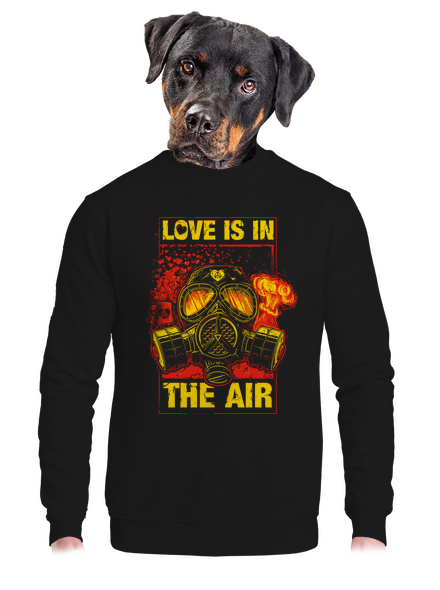 Love is in the Air unisex mikina bez kapucne Black