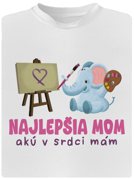 Najlepšia mom detské športové tričko White