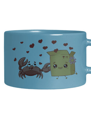 Krab a krabica hrnček makronka Blue Macaron