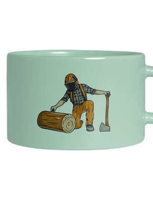 Drevorubač hrnček makronka Mint Macaron