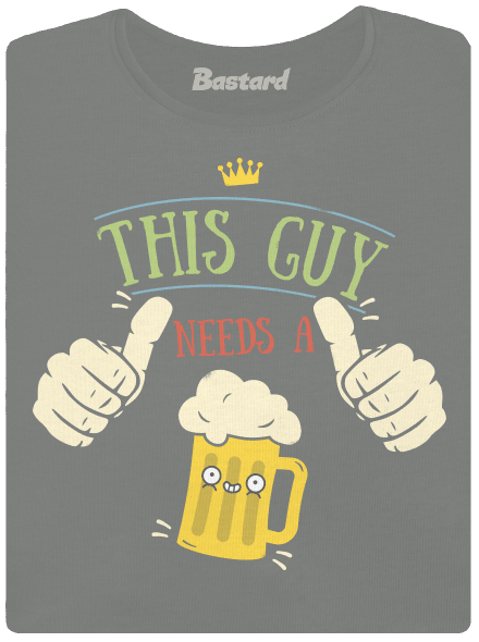 This guy needs a beer dámske tričko Dark Gray Melange
