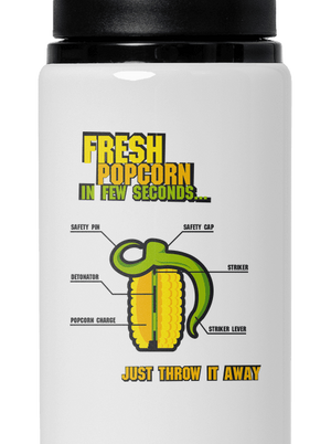 Popcorn grenade flaša na vodu White