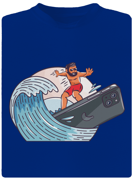 Som surfer pánske športové tričko Royal Blue Mal