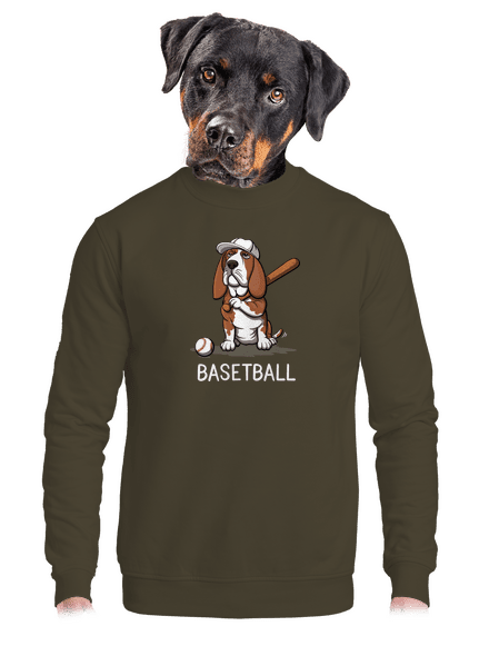 Basetball unisex mikina bez kapucne Urban Khaki