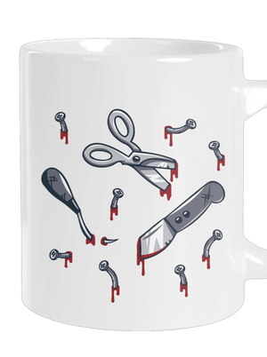 Halloween náradie veľký hrnček White