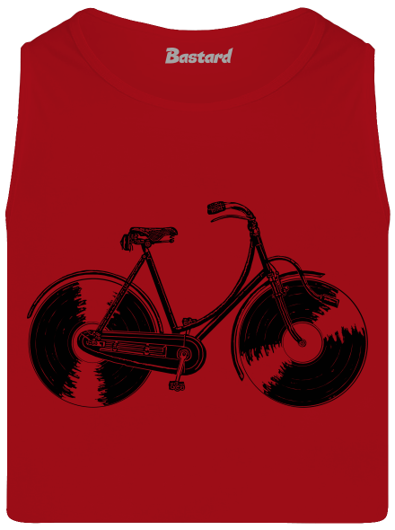 Gramofónový bicykel pánske tielko Red