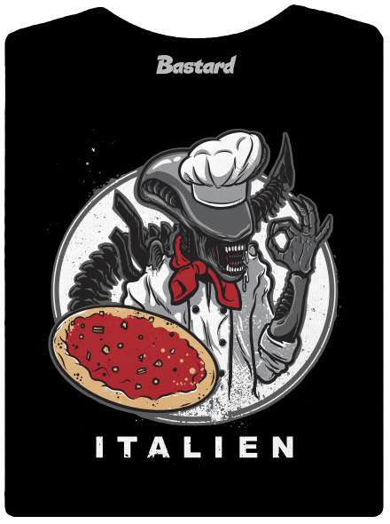 Italien dámske tričko s lemom Black