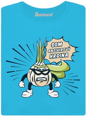 Antivirový hrdina dámske tričko s lemom Blue Atol