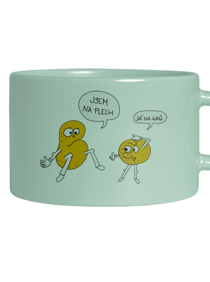 Opité zemiaky hrnček makronka Mint Macaron