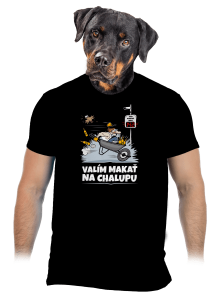 Valím na chalupu pánske tričko Black