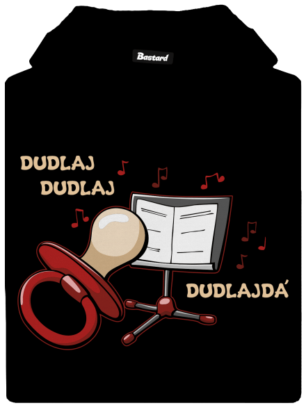 Dudlajdá pánska mikina klokanka Black