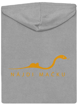 Nájdi mačku pánska mikina na zips Light Melange