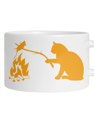 Mačka a myš hrnček makronka White