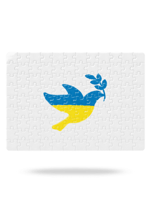 Ukrajina - Holubica obrys puzzle White