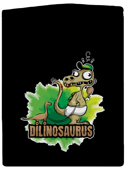 Dilinosaurus dámska mikina na zips Black