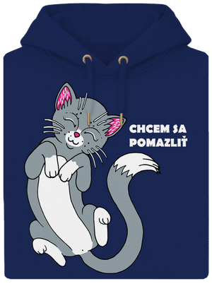 Chcem sa pomazliť unisex mikina premium Navy