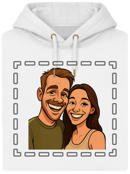 Karikatúra z vlastnej fotky unisex mikina premium Snowwhite