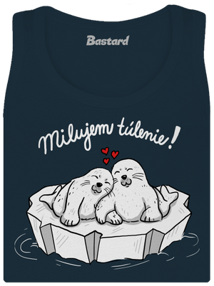 Milujem túlenie dámske tielko klasické Navy