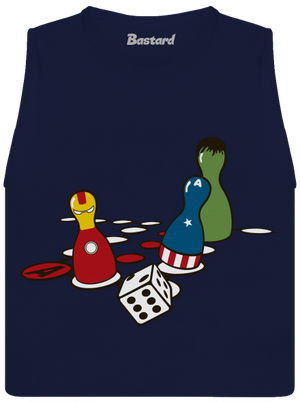 Superhrdina nehnevaj sa dámske tielko voľné Navy