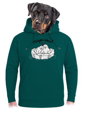 Milujem túlenie unisex mikina premium Emerald Green