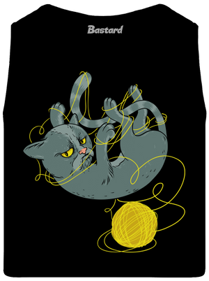 Nevrlý kocúr pánske tielko Black