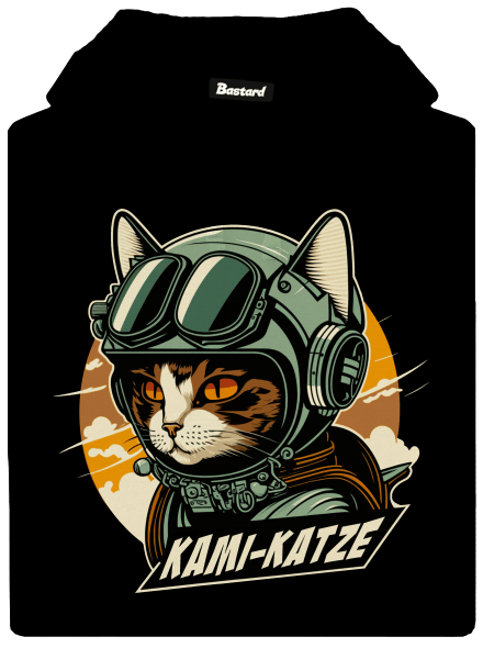 Kami-Katze dámska mikina klokanka Black