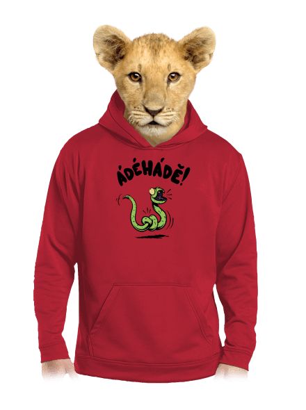 Ádéhádě detská mikina klokanka Fire Red