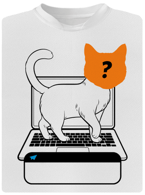 Mačka na klávesnici detské športové tričko White