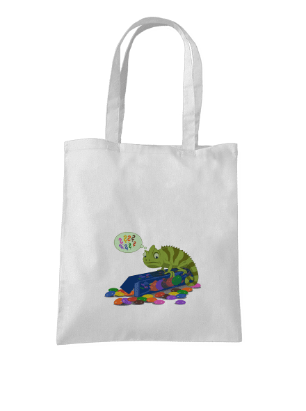Zmätený chameleón taška White